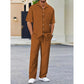 🏖️Summer Hot Sale 50% OFF🌼Men's Collared Top & Drawstring Pants Set