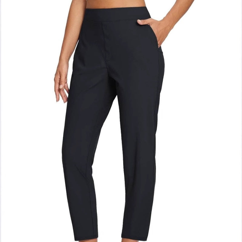 🔥Last Day Sale 50% OFF⏰👖🍃Women's Elastic High-Waist Pants - Secure Pockets, Slim Fit🎁