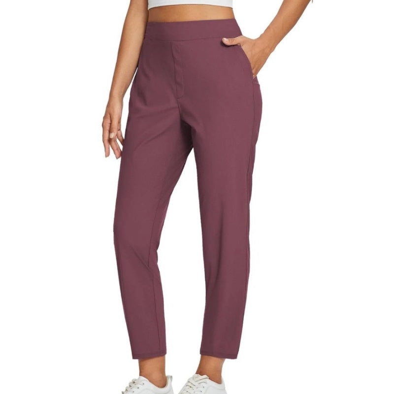 🔥Last Day Sale 50% OFF⏰👖🍃Women's Elastic High-Waist Pants - Secure Pockets, Slim Fit🎁
