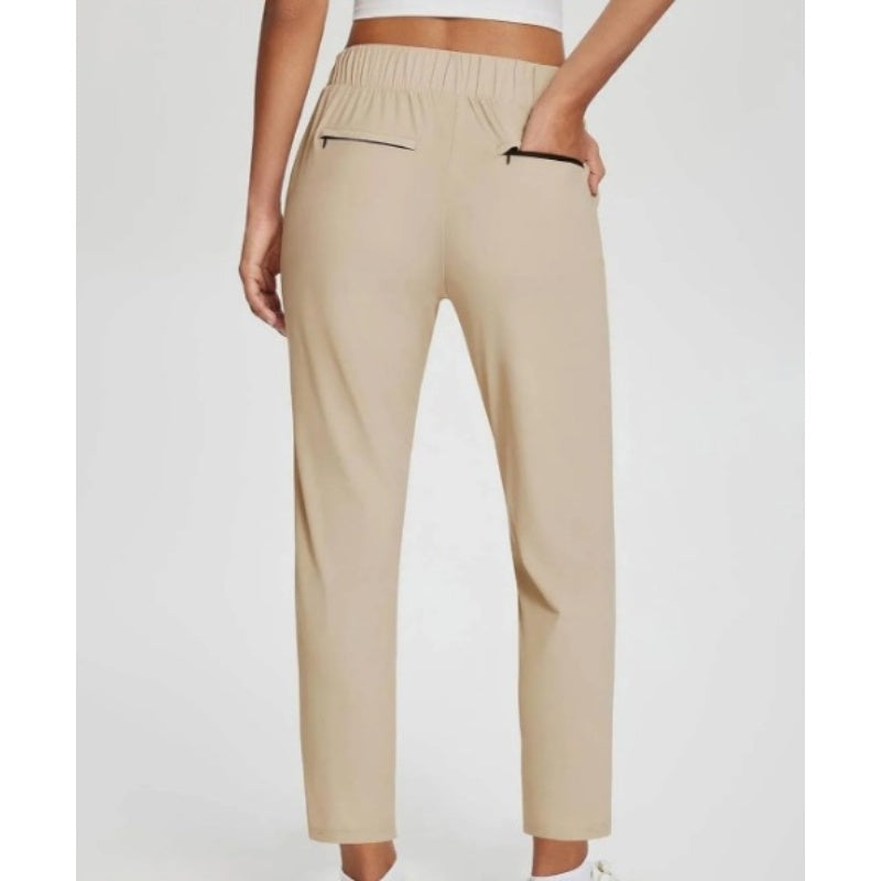 🔥Last Day Sale 50% OFF⏰👖🍃Women's Elastic High-Waist Pants - Secure Pockets, Slim Fit🎁