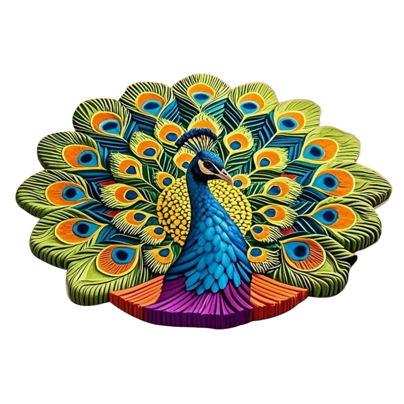 Quick-Dry Non-Slip Peacock Mat