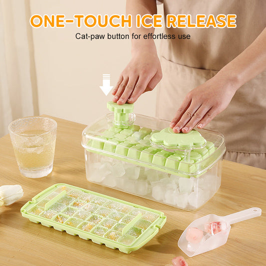 Ice Cube Tray with Lid & Bin
