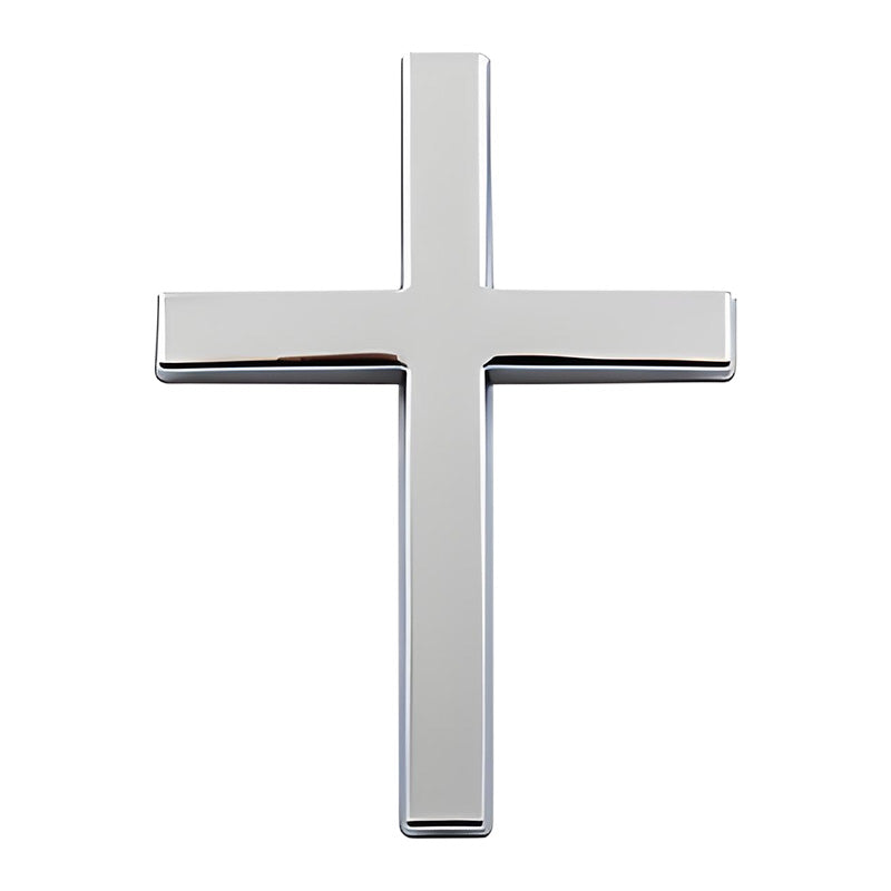🚗✝️Metal Jesus Christ Cross Badge Stickers|3D Cross Self-Adhesive Car Scratch Cover Sticker