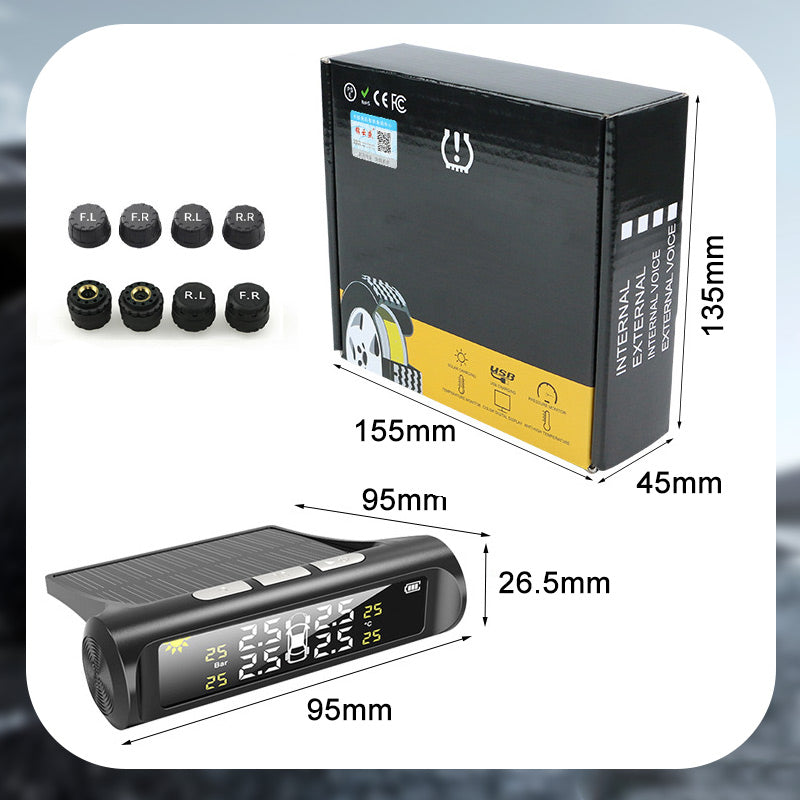 Solar Real-Time Four-Wheel Display Tire Pressure Monitor