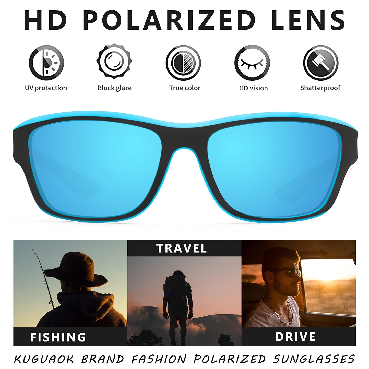 2025 Men's Outdoor Sports Sunglasses with Anti-glare Polarized Lens