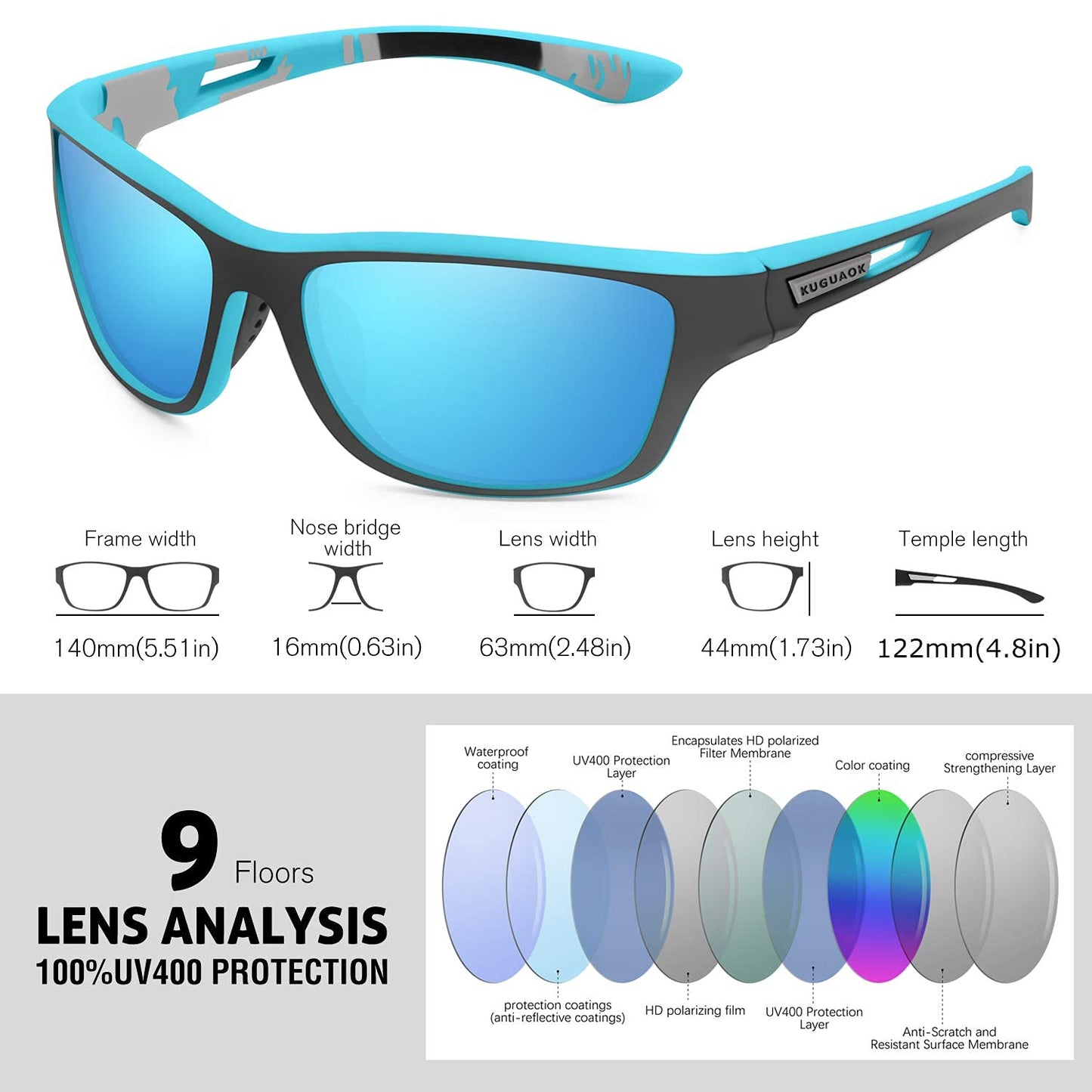 2025 Men's Outdoor Sports Sunglasses with Anti-glare Polarized Lens
