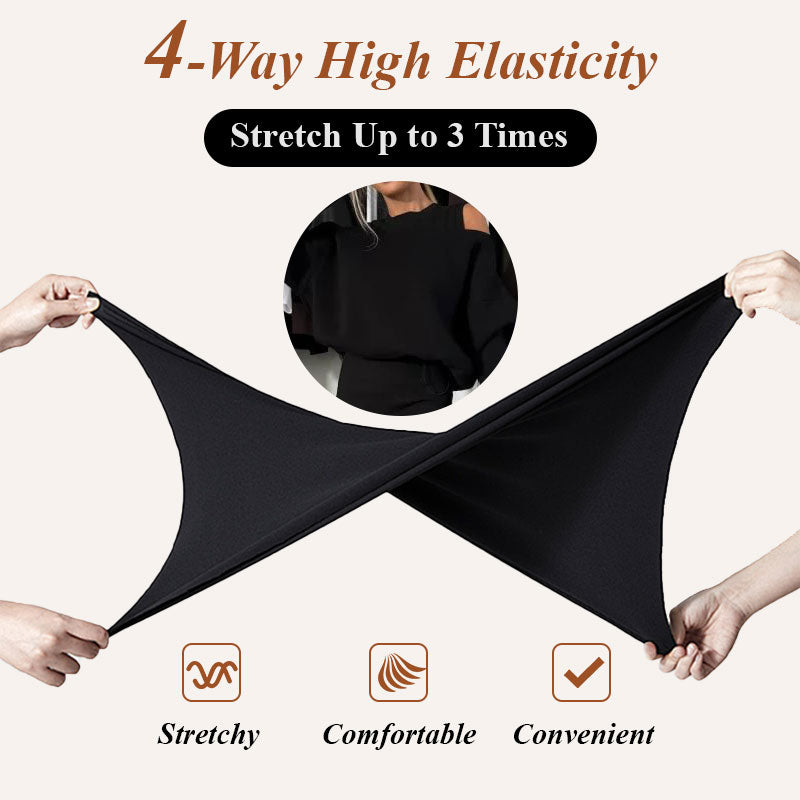 ❄️Early Winter Discount-49% OFF💃Women's Slanted Shoulder Sweatshirt & Sleeveless Dress Set
