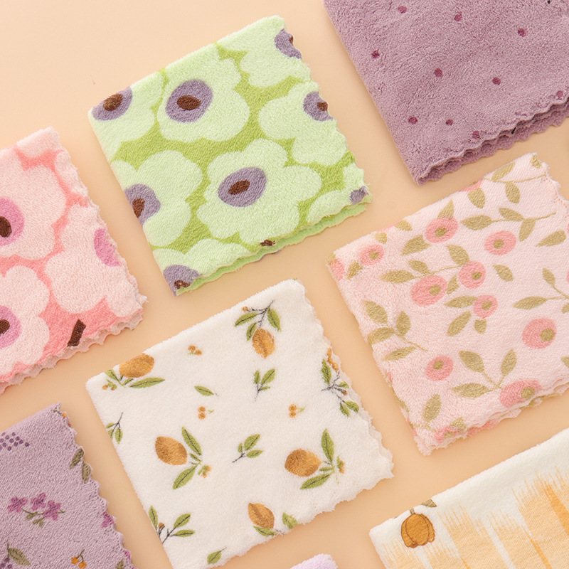 🏆LAST DAY HOT SALE 49% OFF!!🔥Buy More Save More🎉5PCS Coral Flannel Dish Towels for Home Use