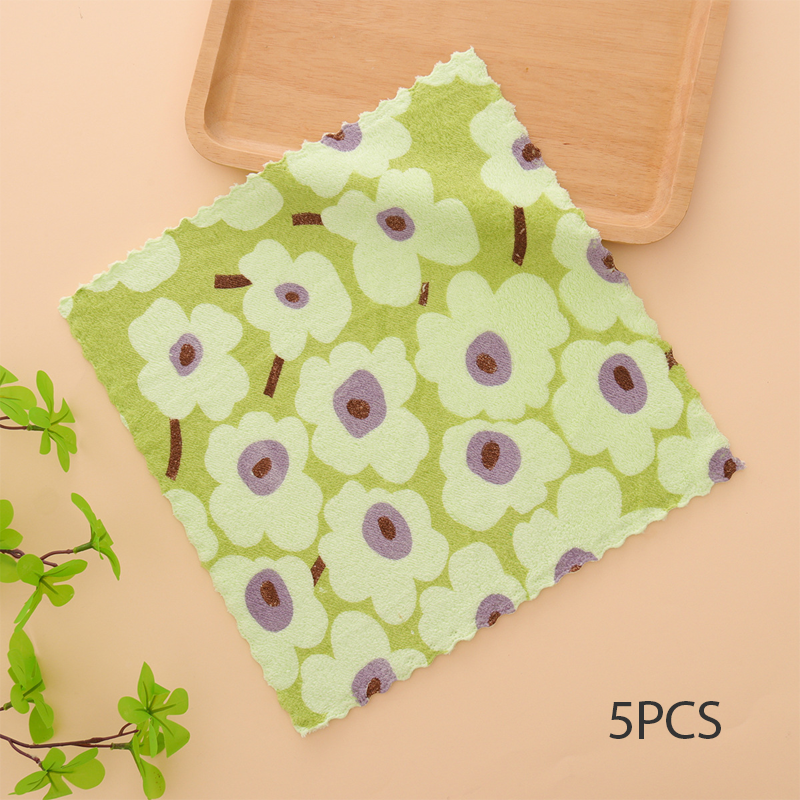 🏆LAST DAY HOT SALE 49% OFF!!🔥Buy More Save More🎉5PCS Coral Flannel Dish Towels for Home Use