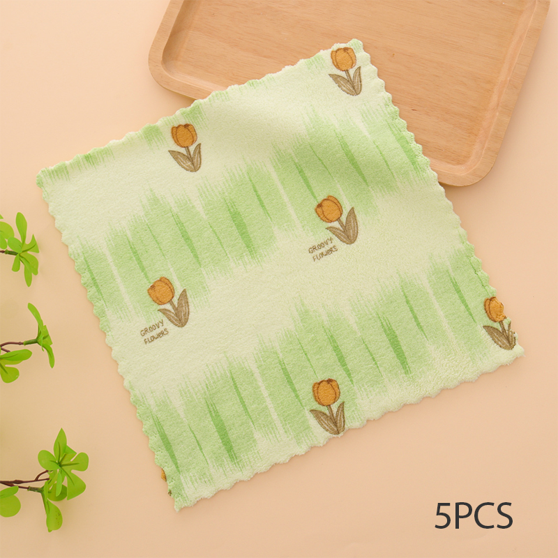 🏆LAST DAY HOT SALE 49% OFF!!🔥Buy More Save More🎉5PCS Coral Flannel Dish Towels for Home Use