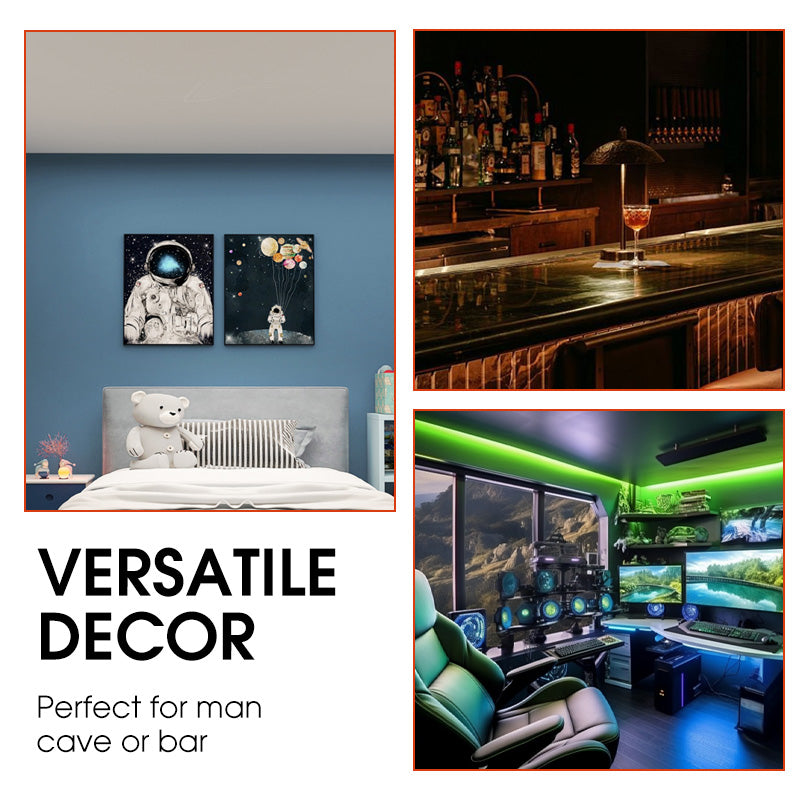 Retro Man Cave Sign Stickers for Wall Decor