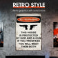 Retro Man Cave Sign Stickers for Wall Decor