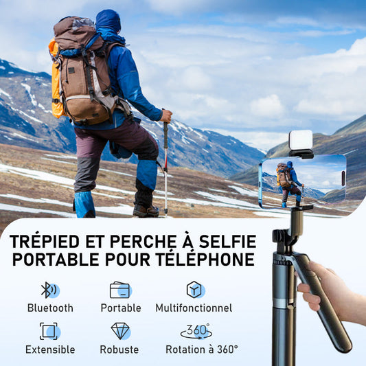 Portable Phone Tripod and Selfie Stick