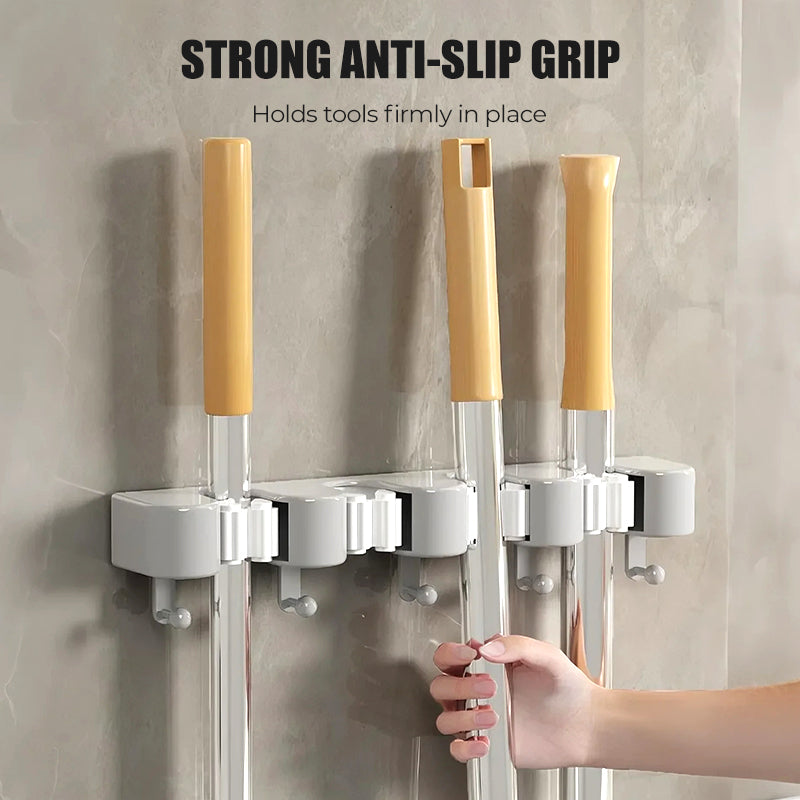 Wall-Mounted Mop & Broom Holder