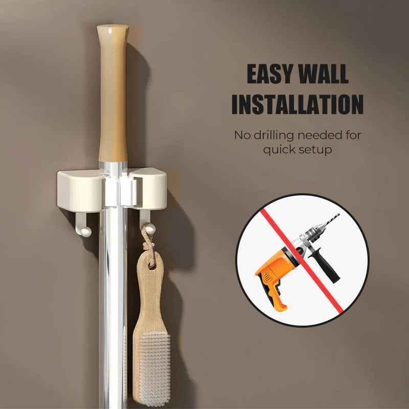 Wall-Mounted Mop & Broom Holder