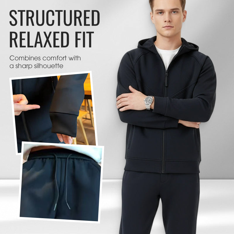 Men's Hooded Zip-Up Tracksuit Set