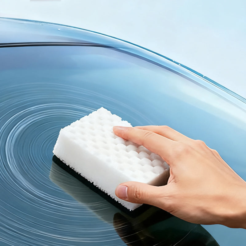 🚗 ✨ CAR GLASS CLEANING SPONGE - Effortless Scrubbing & Streak-Free Shine, Gentle on Tinted Windows and Mirrors, Quick-Drying Formula 🌟🧽