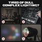 🎉Multi-Beam LED Atmosphere Light – 16 Colors, Remote Control & Easy Installation📦