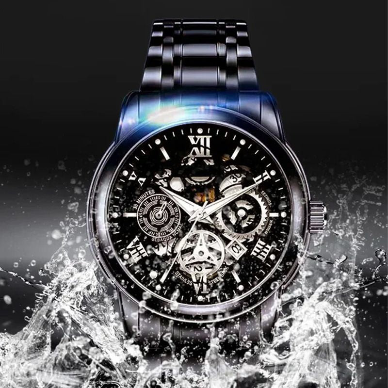 ⏳Time-Limited Special⏰Men's Waterproof Roman Skeleton Automatic Mechanical Watch