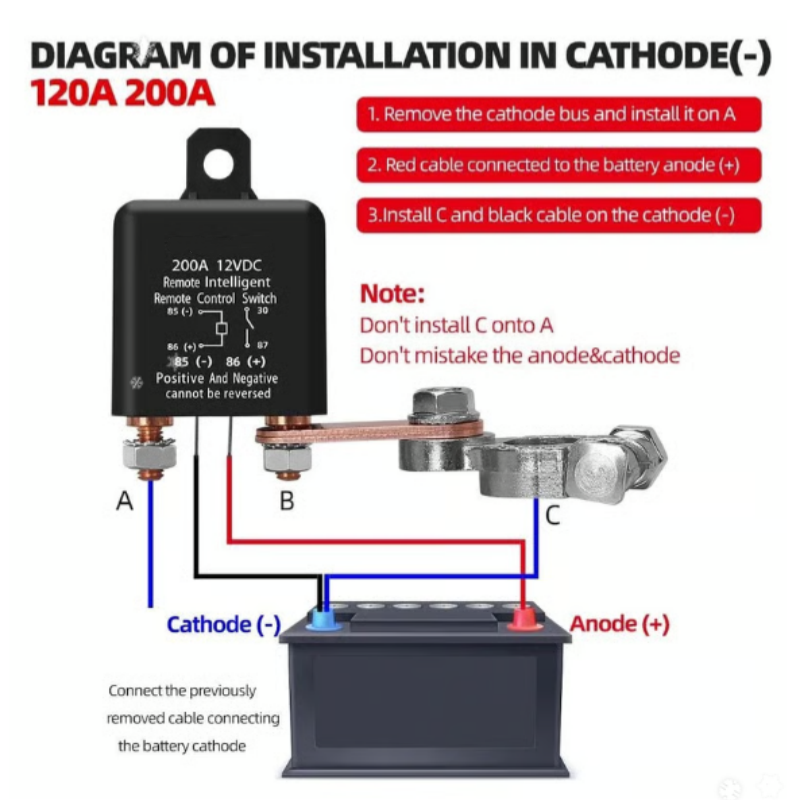 🔥Flash Sale🔥Wireless Remote Battery Disconnect Switch (50% OFF) – Anti-Leakage Device