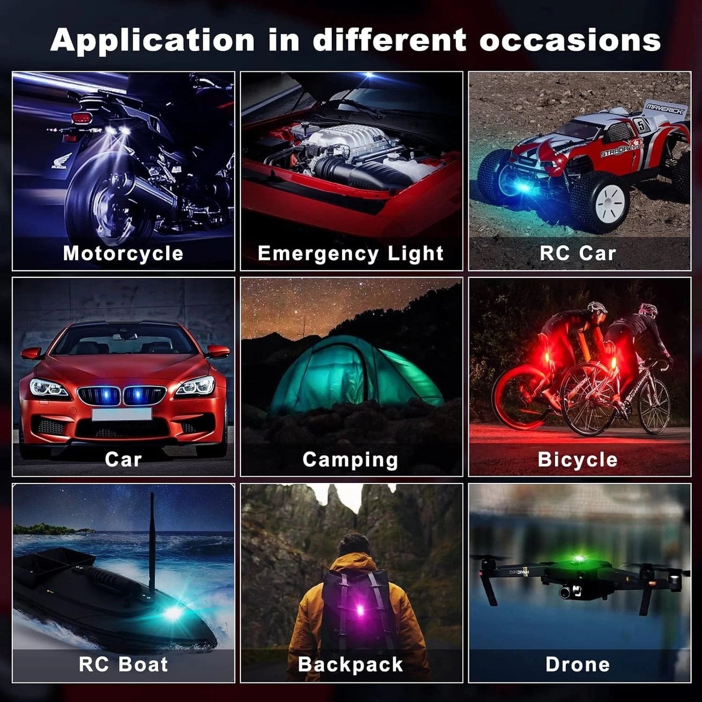 🔥Last Day 50% OFF 8 Colors Wireless Led Lights with Remote