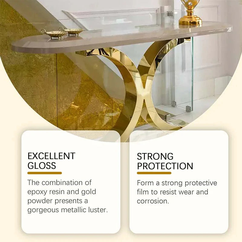 ✨ 🏡 Weather-Resistant Gold Paint – Rich Foil Effect, Fast-Drying – For Wood, Metal & Stone – A Touch of Luxury 💛