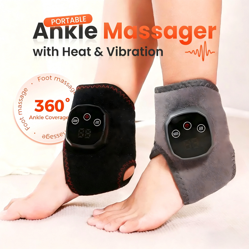 Value Bundle: Portable Ankle Massager with Heat & Vibration + Gua Sha Board