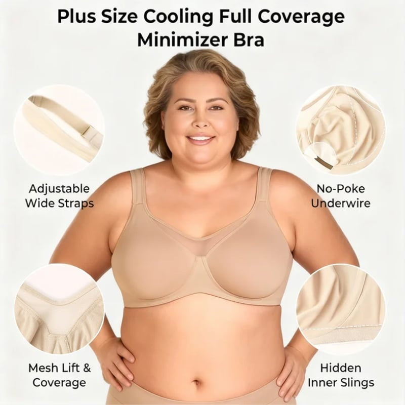 🏆 Last Day Special Price $16.99! 💐Women's Elegant Sheer Full Coverage Plus Size Bra