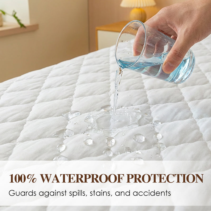 🌤️🛏️Waterproof Quilted Mattress Cover & Pillowcases Set