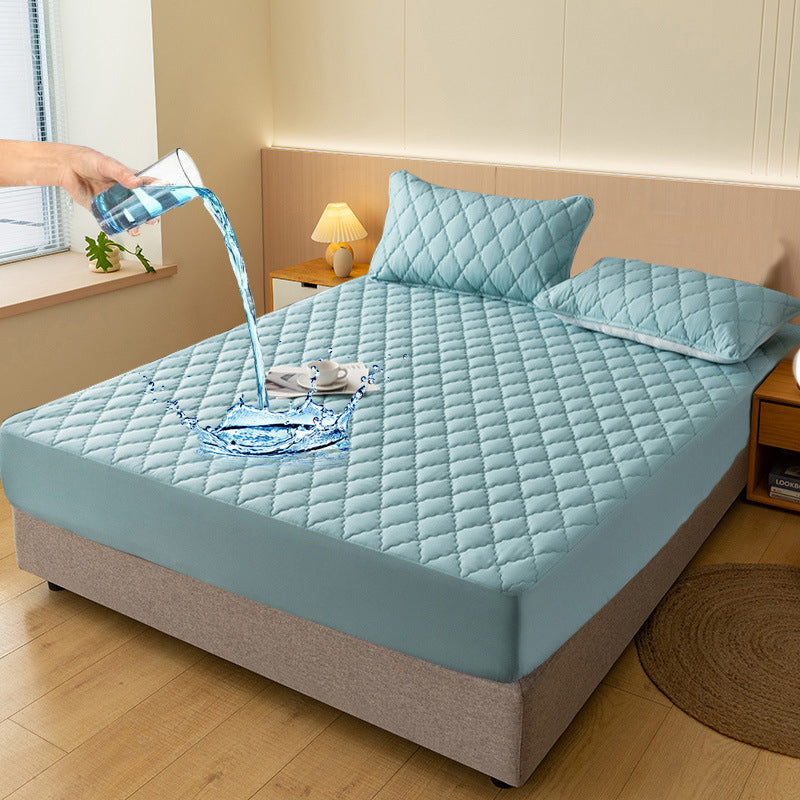🌤️🛏️Waterproof Quilted Mattress Cover & Pillowcases Set