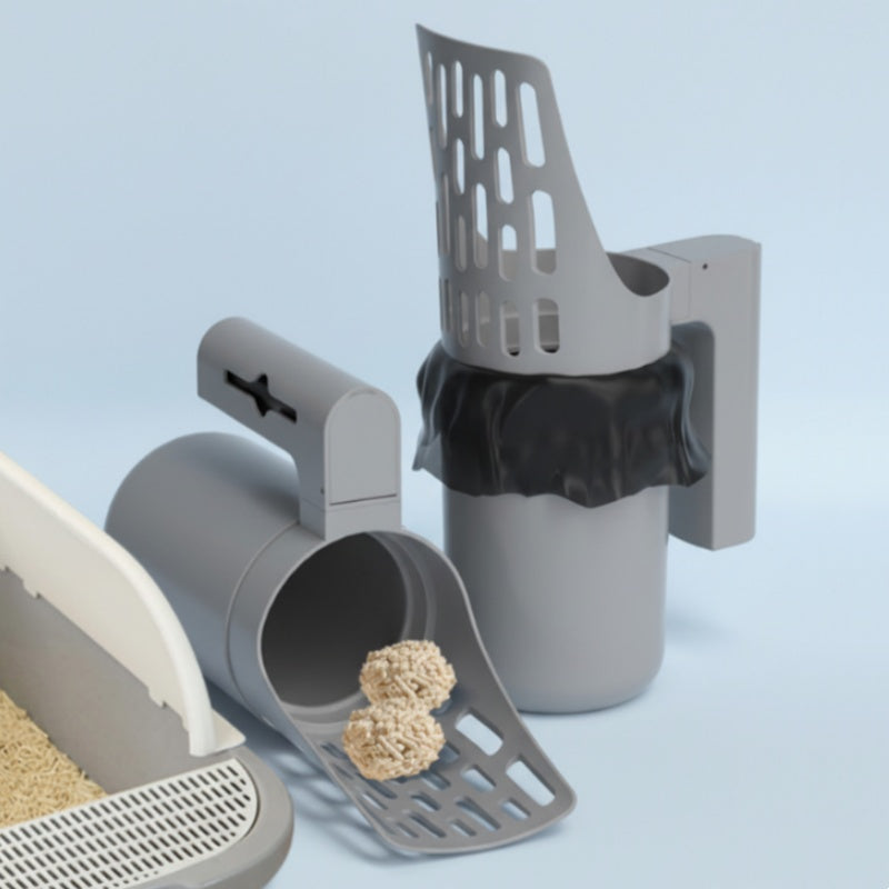 📢📢50% OFF !! ⏰ Self-Cleaning Litter Scoop with Waste Bin – Easy One-Handed Use 🧹🗑️ 【Don‘t Miss Out】