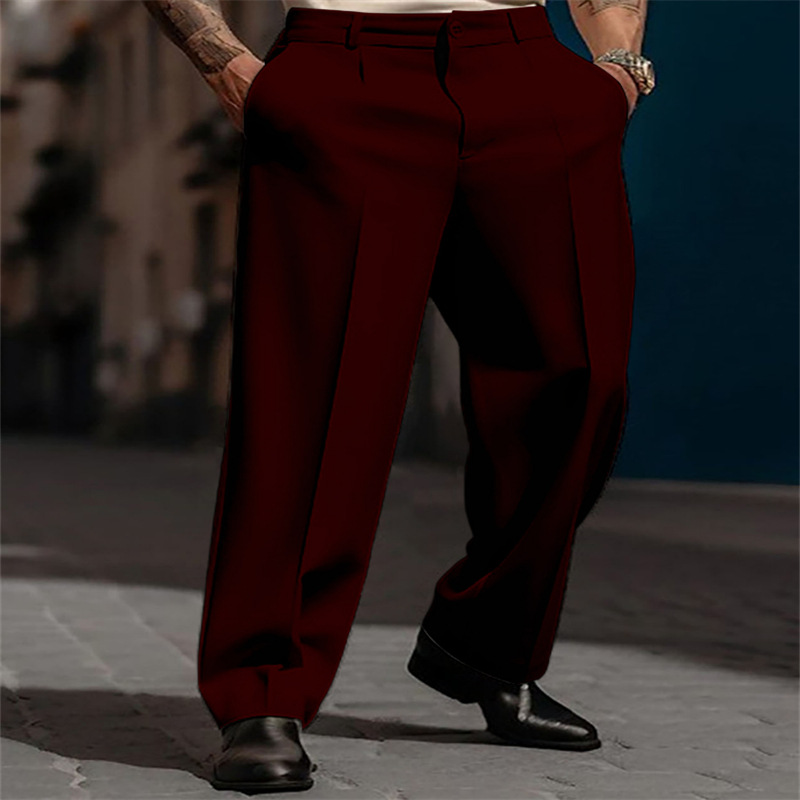 💎 50% OFF! 💎 Men’s Casual Pleated Wide-Leg Pants – Breathable Polyester, Modern Silhouette & Functional Pockets 👖✨