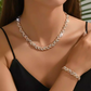 💎 50% OFF NOW! ✨ Adjustable Rhinestone Leaf Link Necklace & Bracelet Set – Elegant Design, Sparkling Crystals & Perfect Gift 🍃