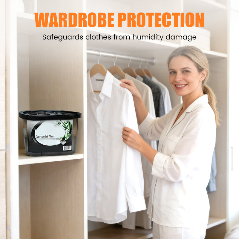 🌧️ HOT SALE! ⚡ Moisture Absorber for Closets and Home – Effective Dehumidification, Prevents Mold & Mildew, Odor Neutralizing, Safe for Wardrobes & Rooms 🧺