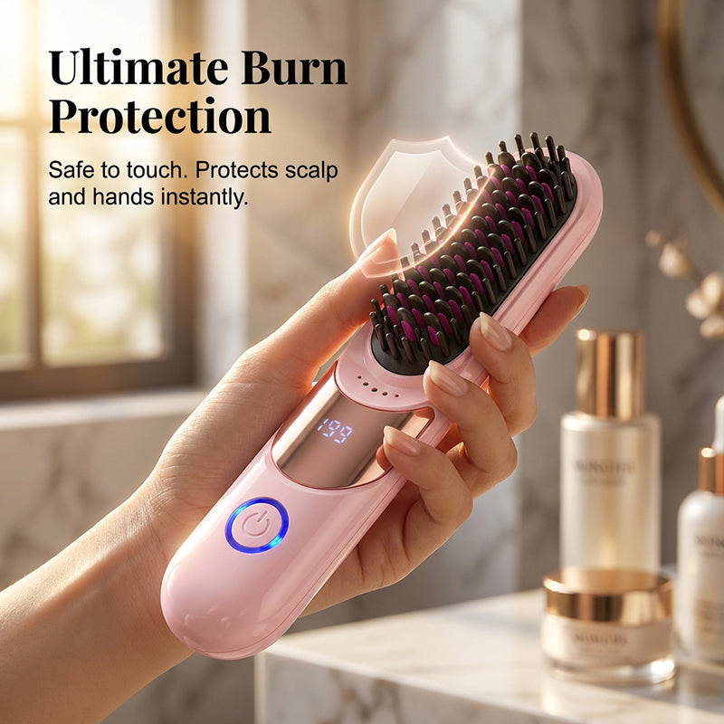 3-Temp Anti-Scald Ionic Hair Straightening Comb