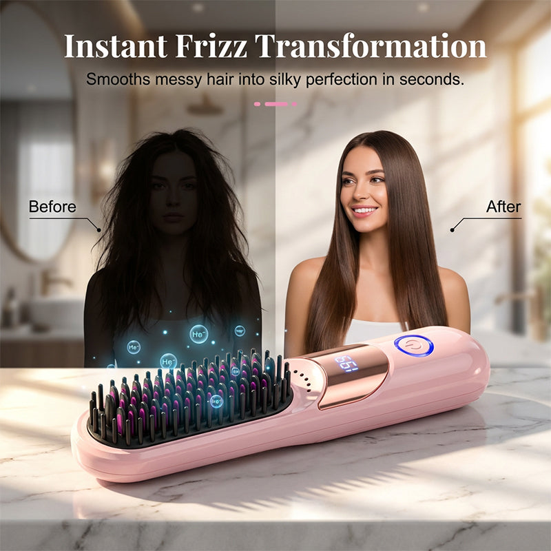 3-Temp Anti-Scald Ionic Hair Straightening Comb