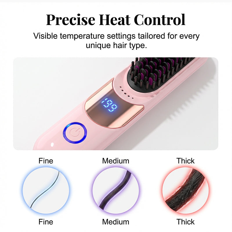 3-Temp Anti-Scald Ionic Hair Straightening Comb