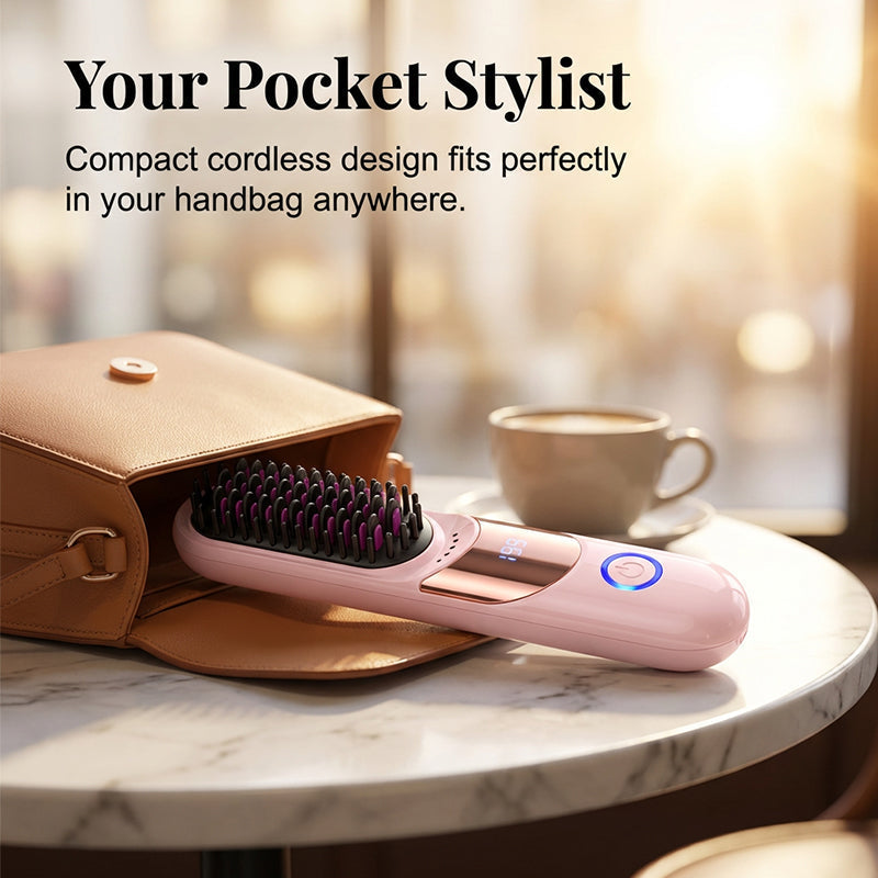 3-Temp Anti-Scald Ionic Hair Straightening Comb