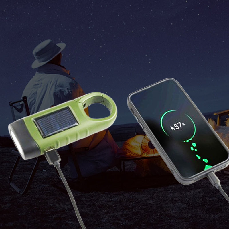 ⏳Time-Limited Special⏰Outdoor Emergency Lamp (Hand Crank + Solar + USB Charging)