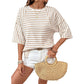 Women's Striped Relaxed Fit T-Shirt