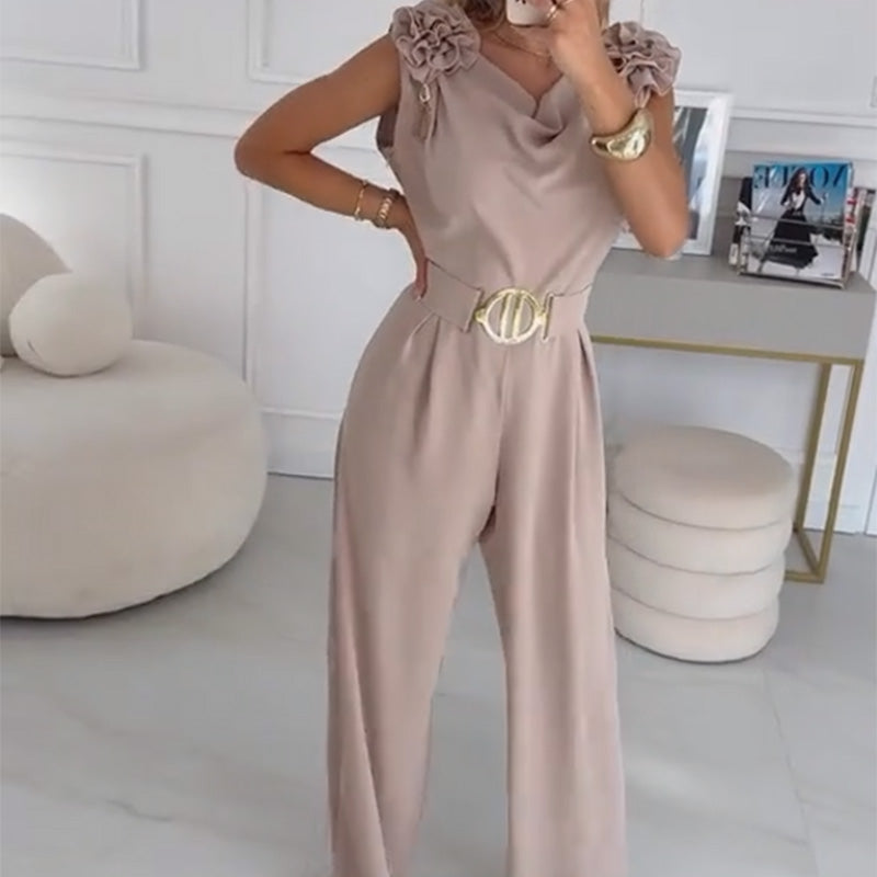 🎉Limited Sale 50%Off🎉Women's Floral-Embellished Sleeveless Jumpsuit