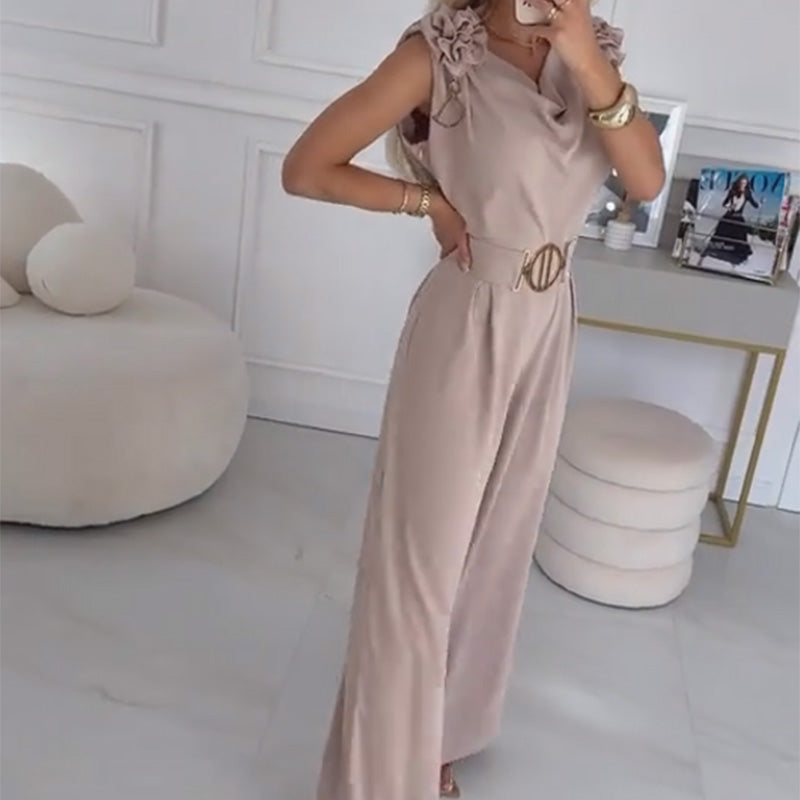 🎉Limited Sale 50%Off🎉Women's Floral-Embellished Sleeveless Jumpsuit