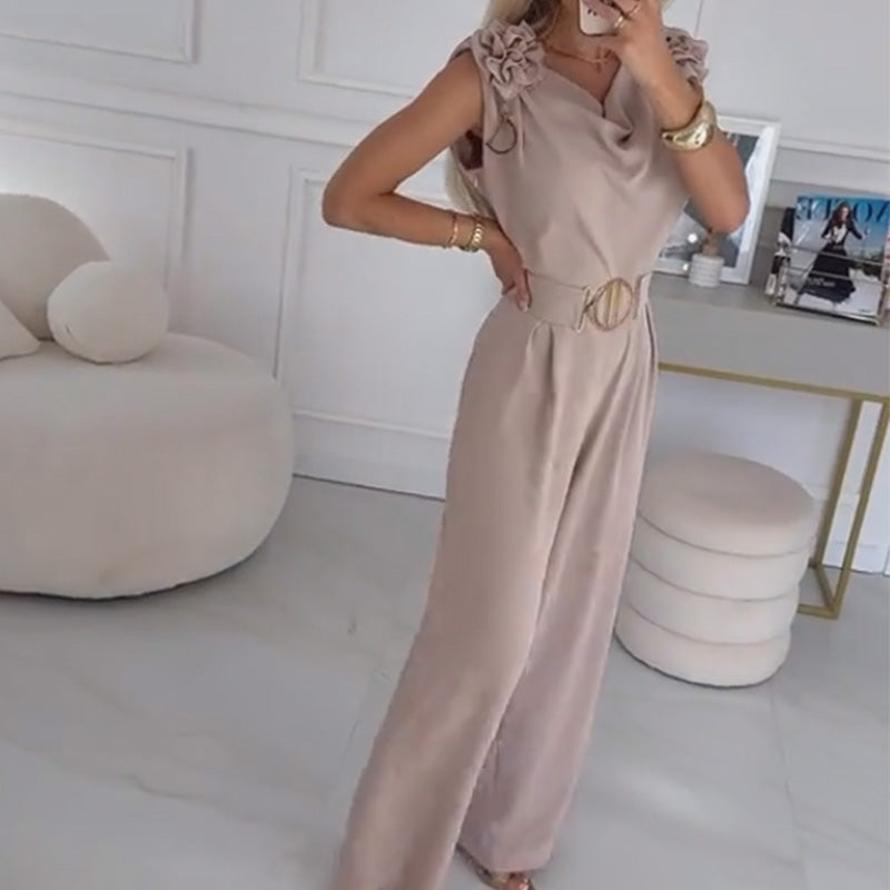 🎉Limited Sale 50%Off🎉Women's Floral-Embellished Sleeveless Jumpsuit