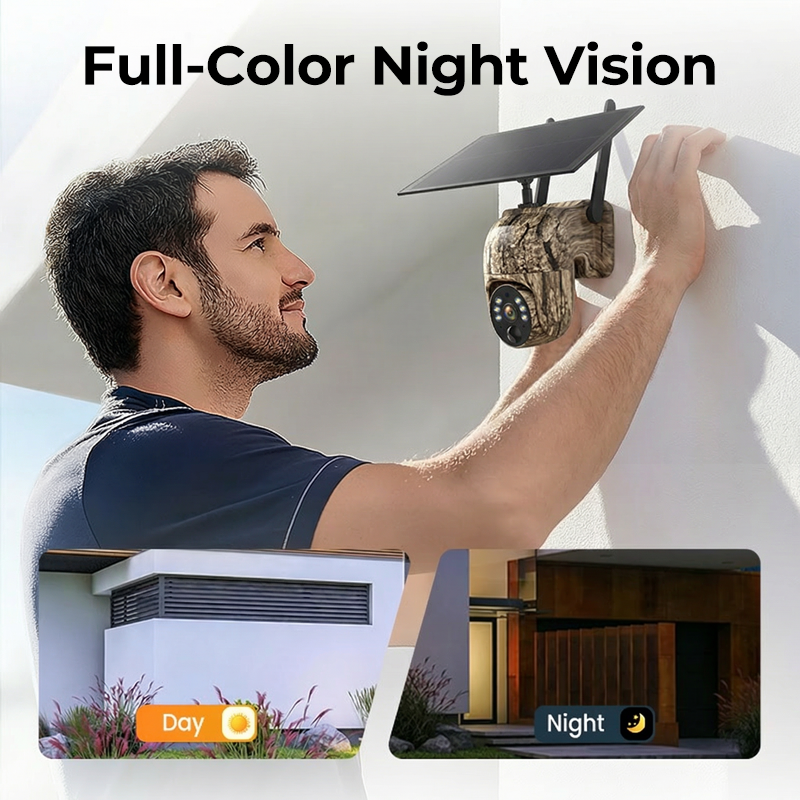🎥New arrival 40% OFF!⚡ 4MP Solar PTZ Camera – 355° pan & tilt, eliminates blind spots. 🌧️