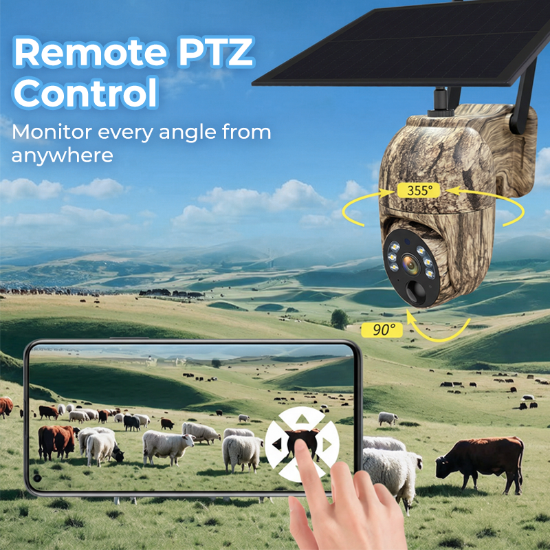 🎥New arrival 40% OFF!⚡ 4MP Solar PTZ Camera – 355° pan & tilt, eliminates blind spots. 🌧️