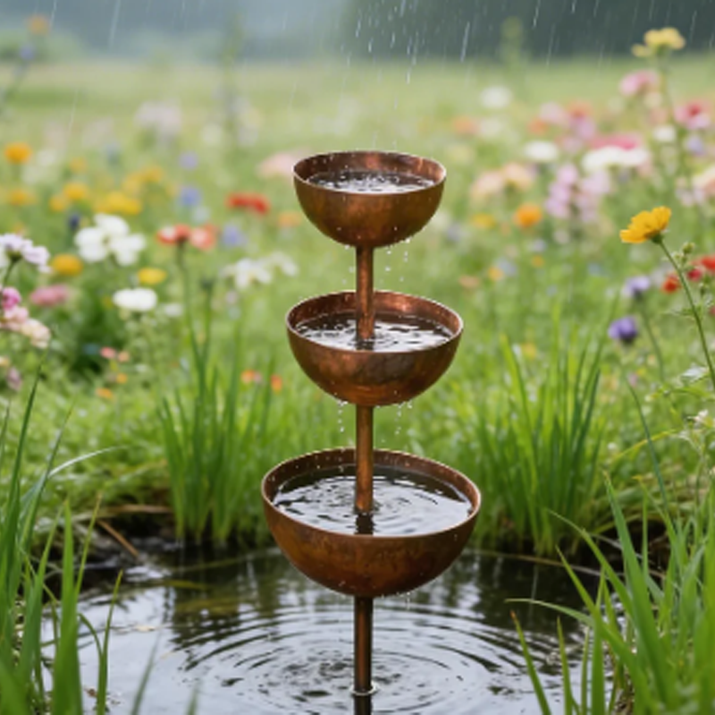 🔥🔥Buy 2 Get 1 Free☔️3-Tier Rustic Metal Bird Feeder & Drinker Stake