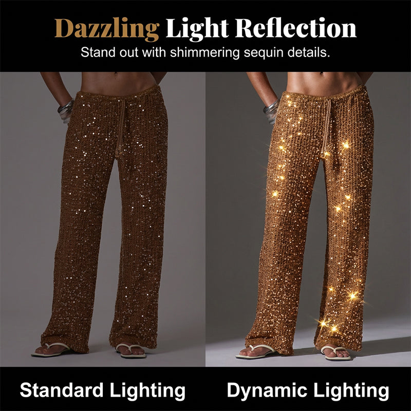 🥳2026 HOT SALE🥳Glamorous Sequin Low Waist Pants