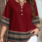 👚Women's Casual Button-Front V-Neck Top