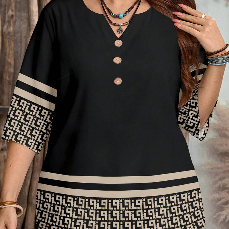 👚Women's Casual Button-Front V-Neck Top