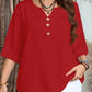 👚Women's Casual Button-Front V-Neck Top